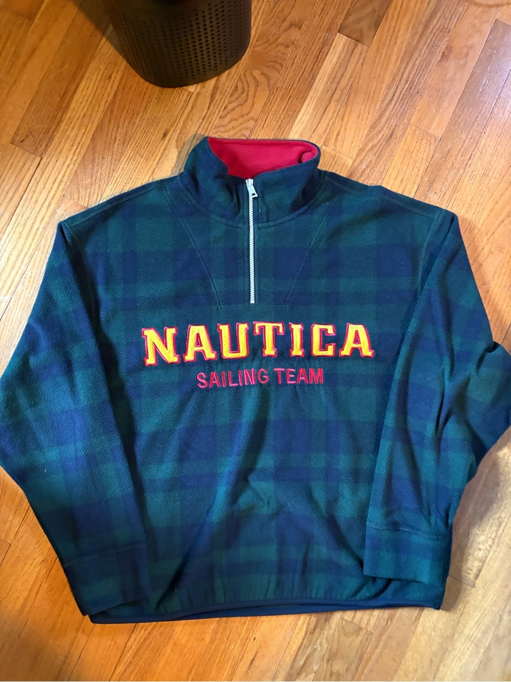 Nautica Sailing Team Lil Yachty Plaid Quarter-Zip Pullover - Green/Blue